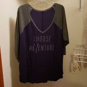 Women's logo baseball tee.